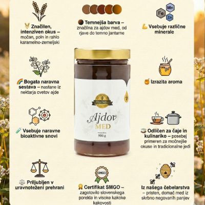 ajdov med 900g opis