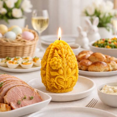 velika noč sveča iz čebeljega voska Okrasno jajce