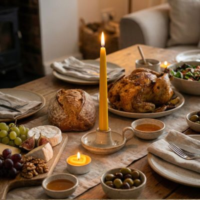 Sveča iz čebeljega voska za svečnik