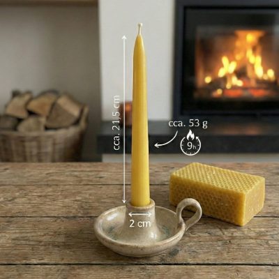 Sveča iz čebeljega voska za svečnik
