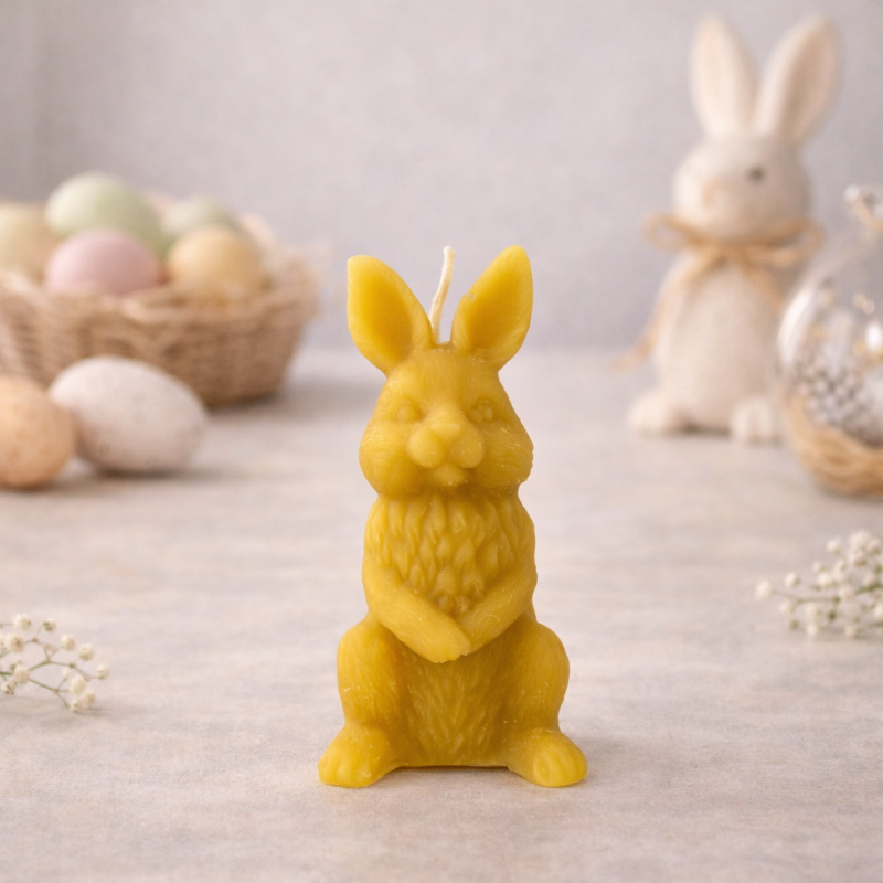 velika noč sveča iz čebeljega voska zajček