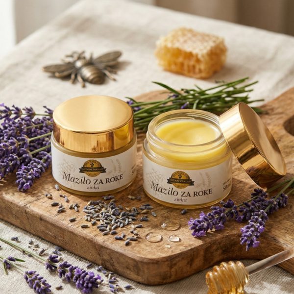 naravno mazilo za roke z eteričnim oljem sivke