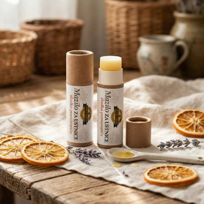 naravno mazilo za ustnice sladka pomaranča
