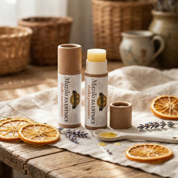naravno mazilo za ustnice sladka pomaranča