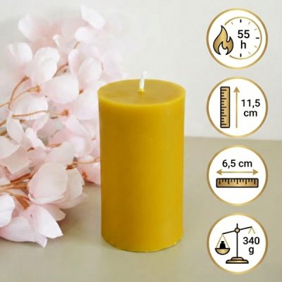 klasična sveča iz čebeljega voska srednja