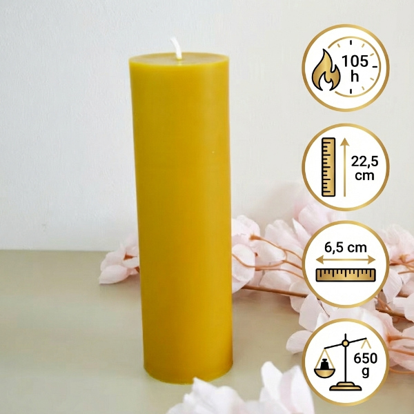 klasična sveča iz čebeljega voska velika
