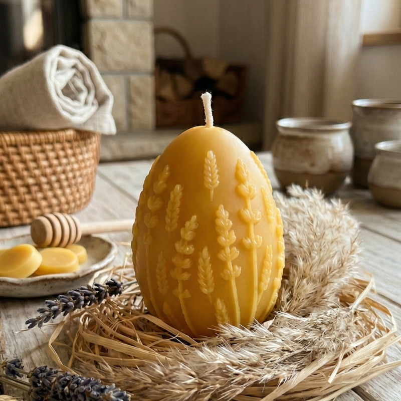 sveča iz čebeljega voska jajček pomladna sivka