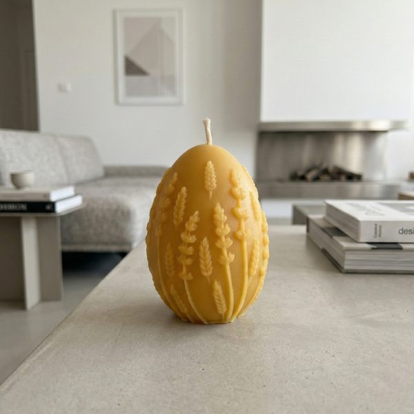 sveča iz čebeljega voska jajček pomladna sivka