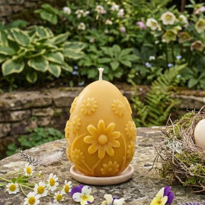 velikonočna sveča iz čebeljega voska Jajček zlata pomlad