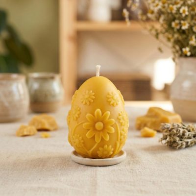 velikonočna sveča iz čebeljega voska Jajček zlata pomlad