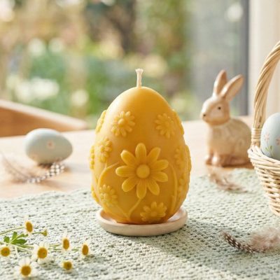 velikonočna sveča iz čebeljega voska Jajček zlata pomlad